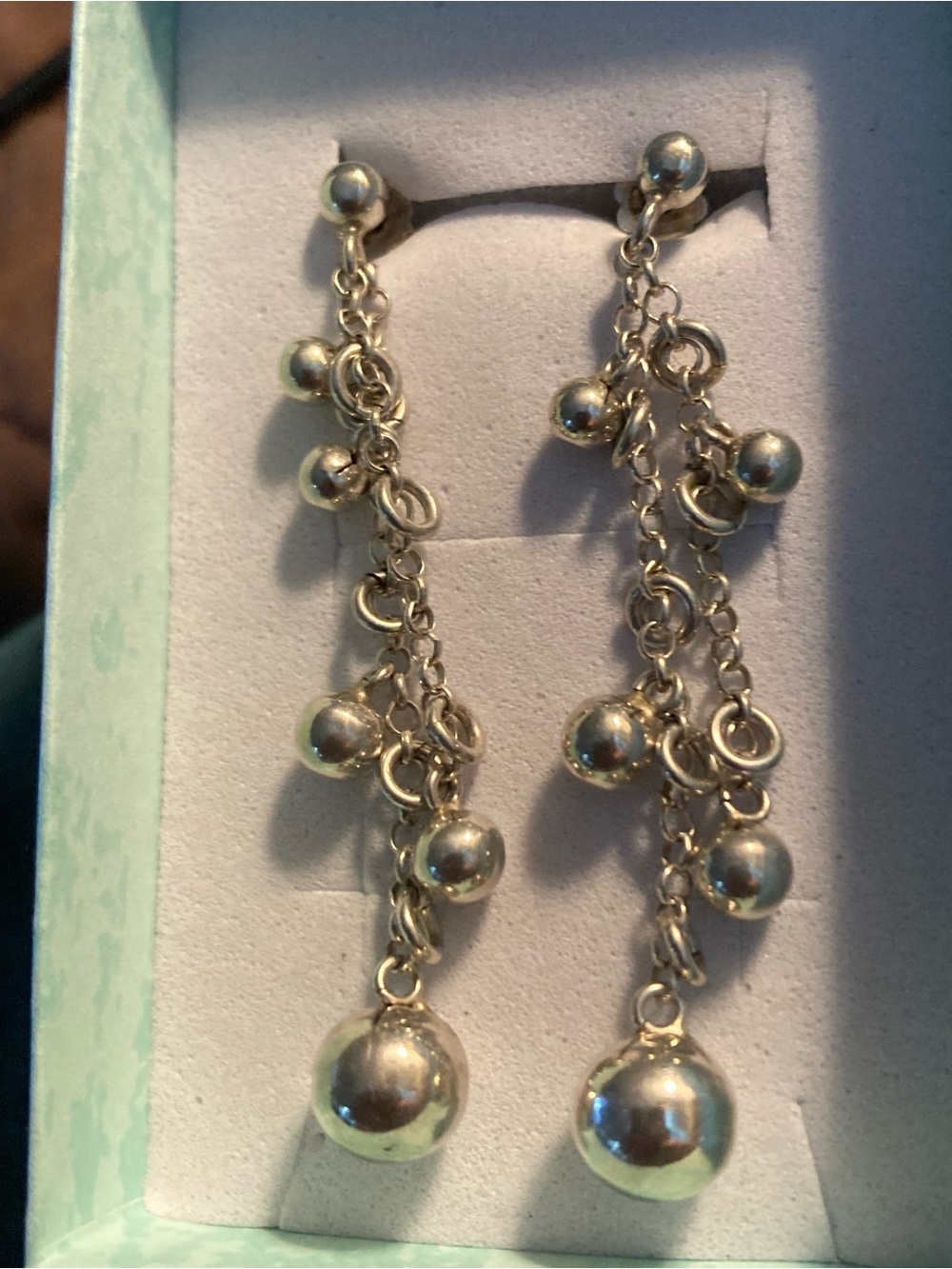 Sterling Silver 2 1/8” drop earrings